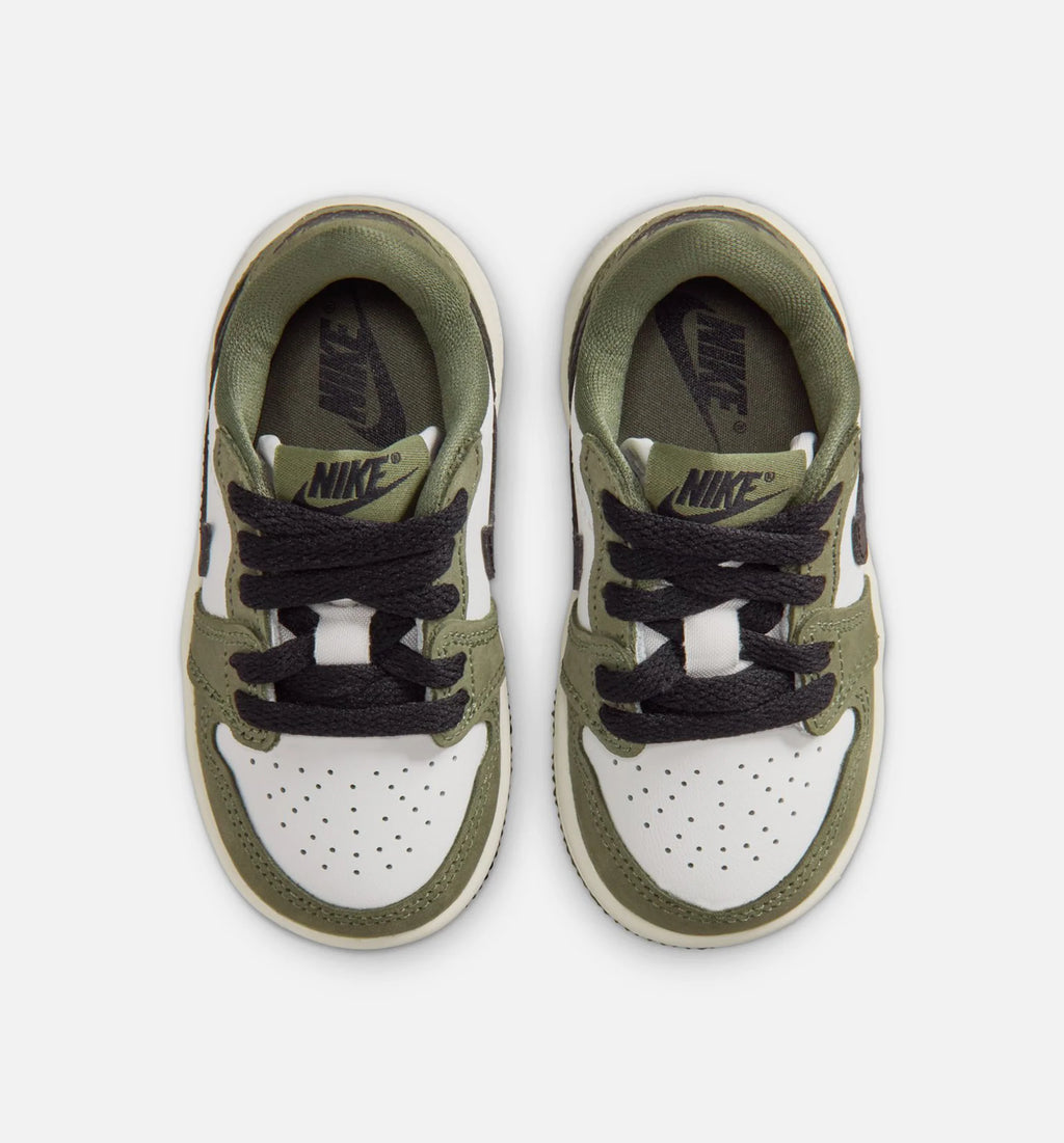 Air Jordan 1 Low OG Medium Olive And Summit White Infant Toddler Lifestyle Shoe Medium Olive Black Summit White Sail