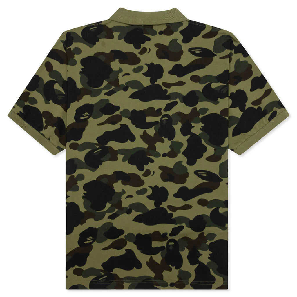 1st Camo One Point Relaxed Fit Polo Green