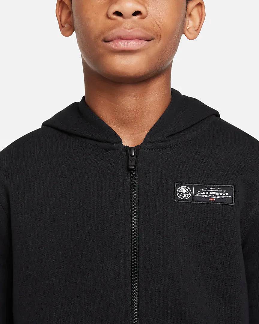 Nike Club America Kids Full Zip Hoodie Black