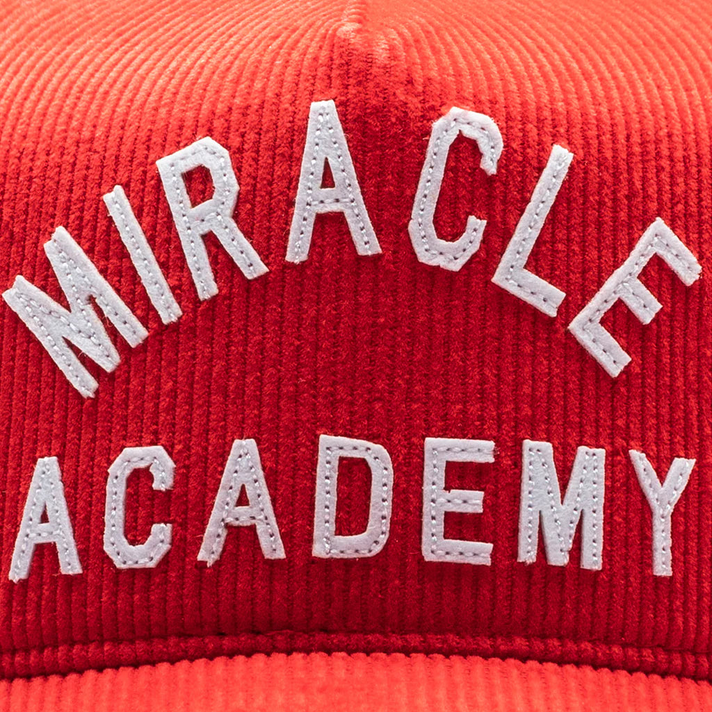 Miracle Academy Corduroy Trucker Hat Cherry