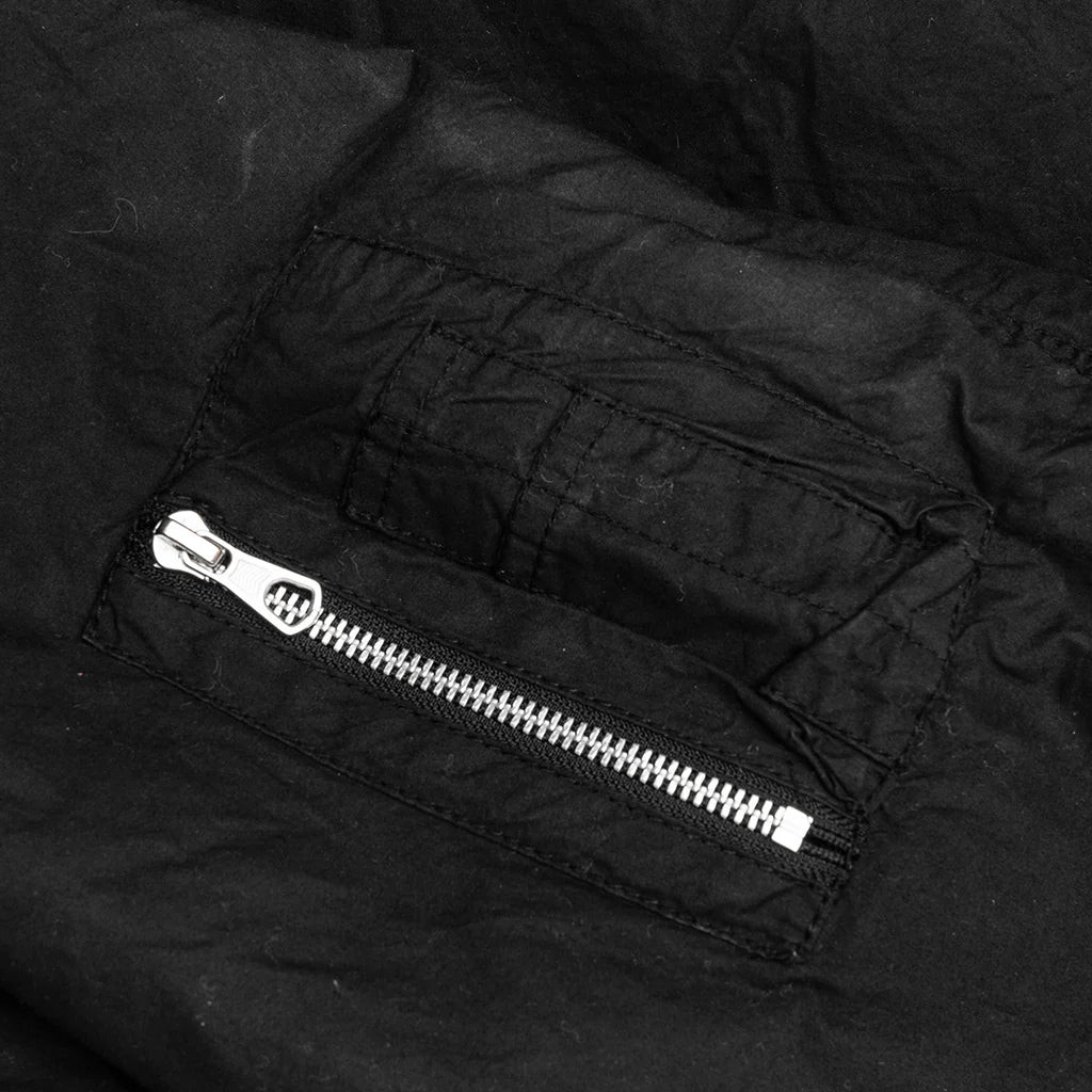 Quilted Bomber Waxed Black