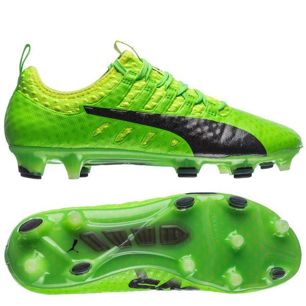 PUMA Evopower Vigor 1 FG Firm Ground Soccer Cleats Green Gecko Black Yellow