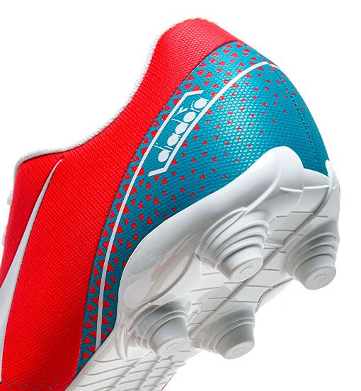Diadora Pichichi 6 MD JR Firm Ground Soccer Cleats Fluor Red Blue