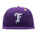 Feature x New Era Old English F Snapback Hat w Pin Deep Purple
