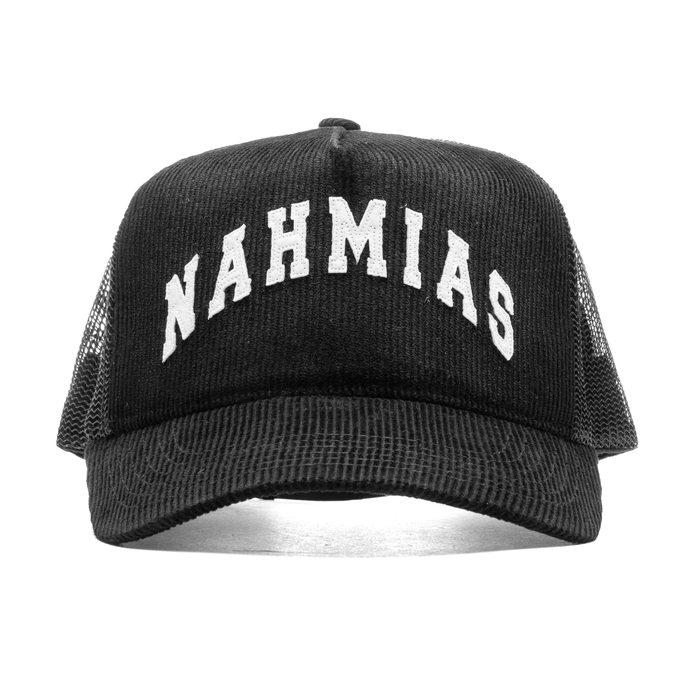 Nahmias Varsity Corduroy Trucker Hat Black