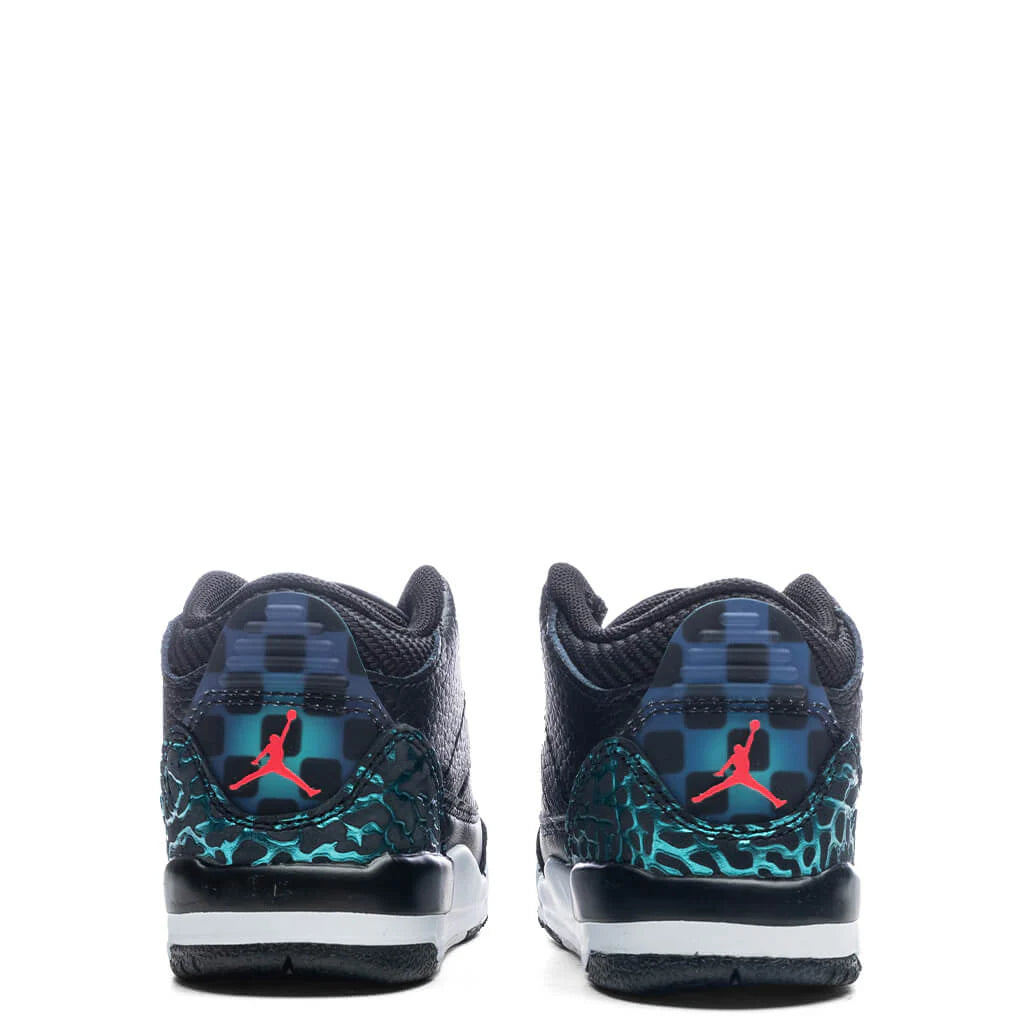 Air Jordan 3 Retro TD Moto Black Siren Red Hyper Jade