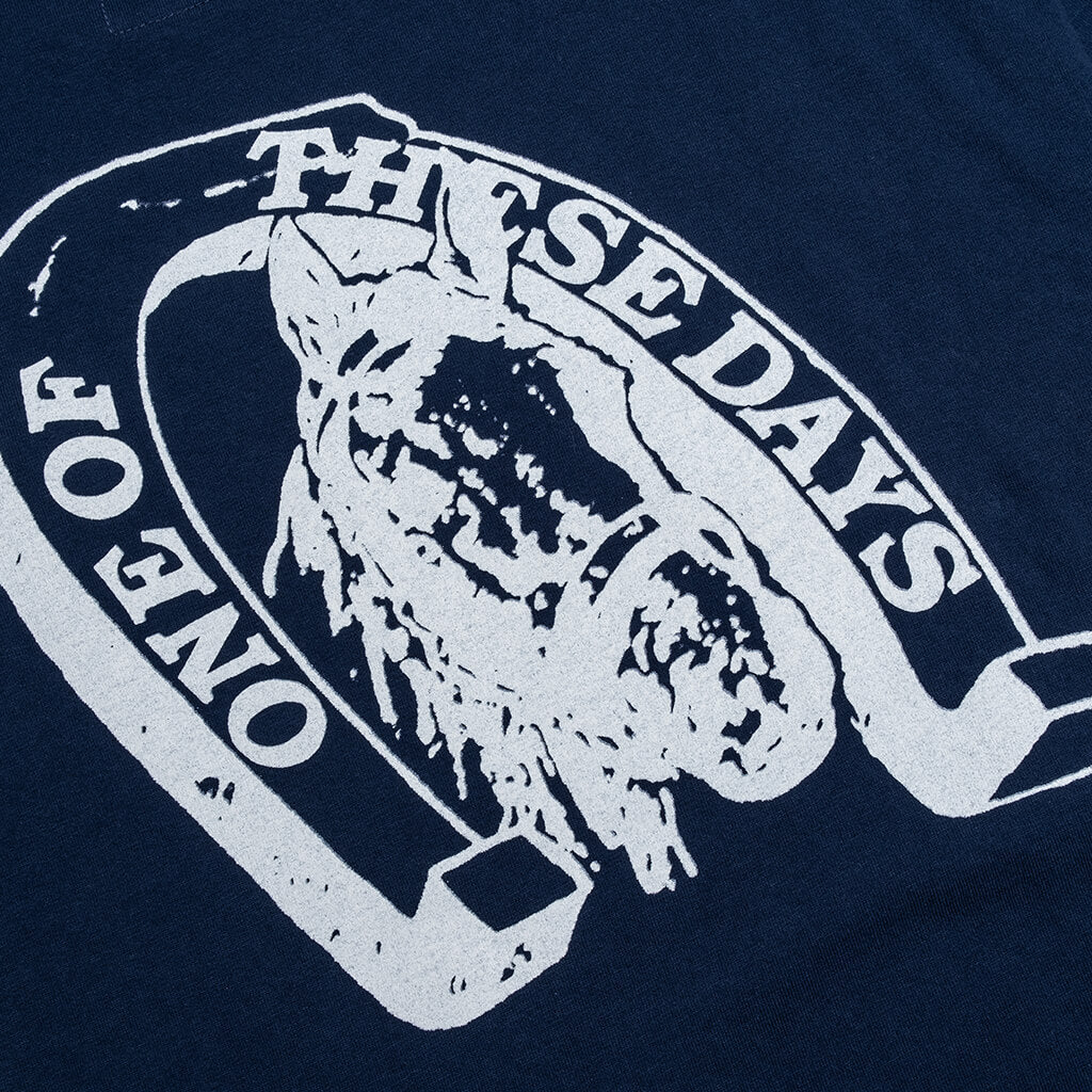 Lucky Number 73 S S T Shirt Sun Faded Navy