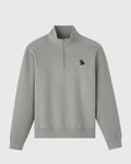 Classic Quarter Zip Mockneck Sweatshirt Heather Grey