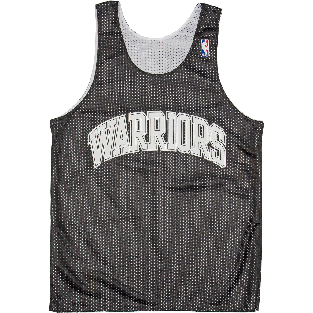 Golden State Warriors NBA Drop Step Reversible Jersey Mens White Black