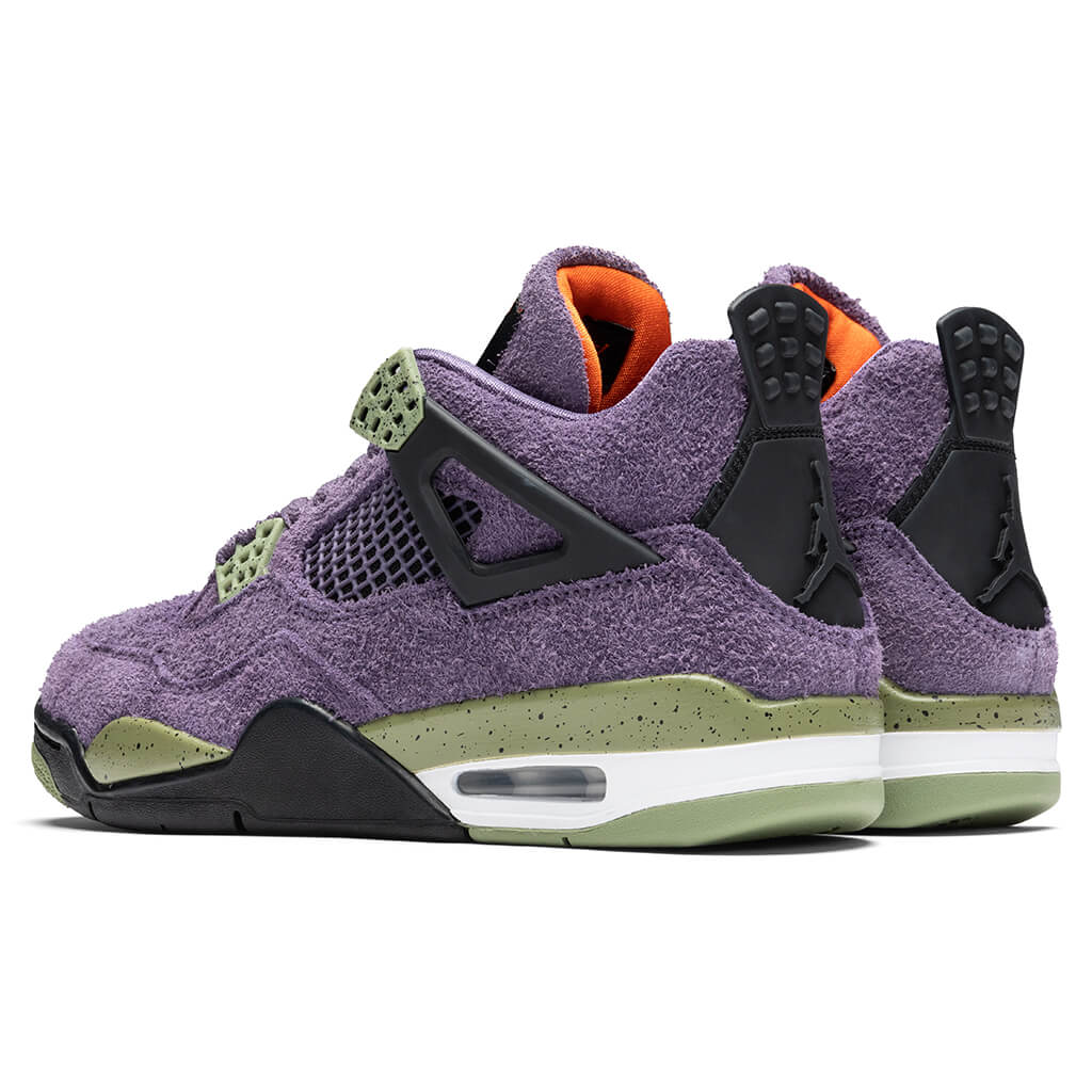 Womens Air Jordan 4 Retro Canyon Purple Safety Orange Alligator