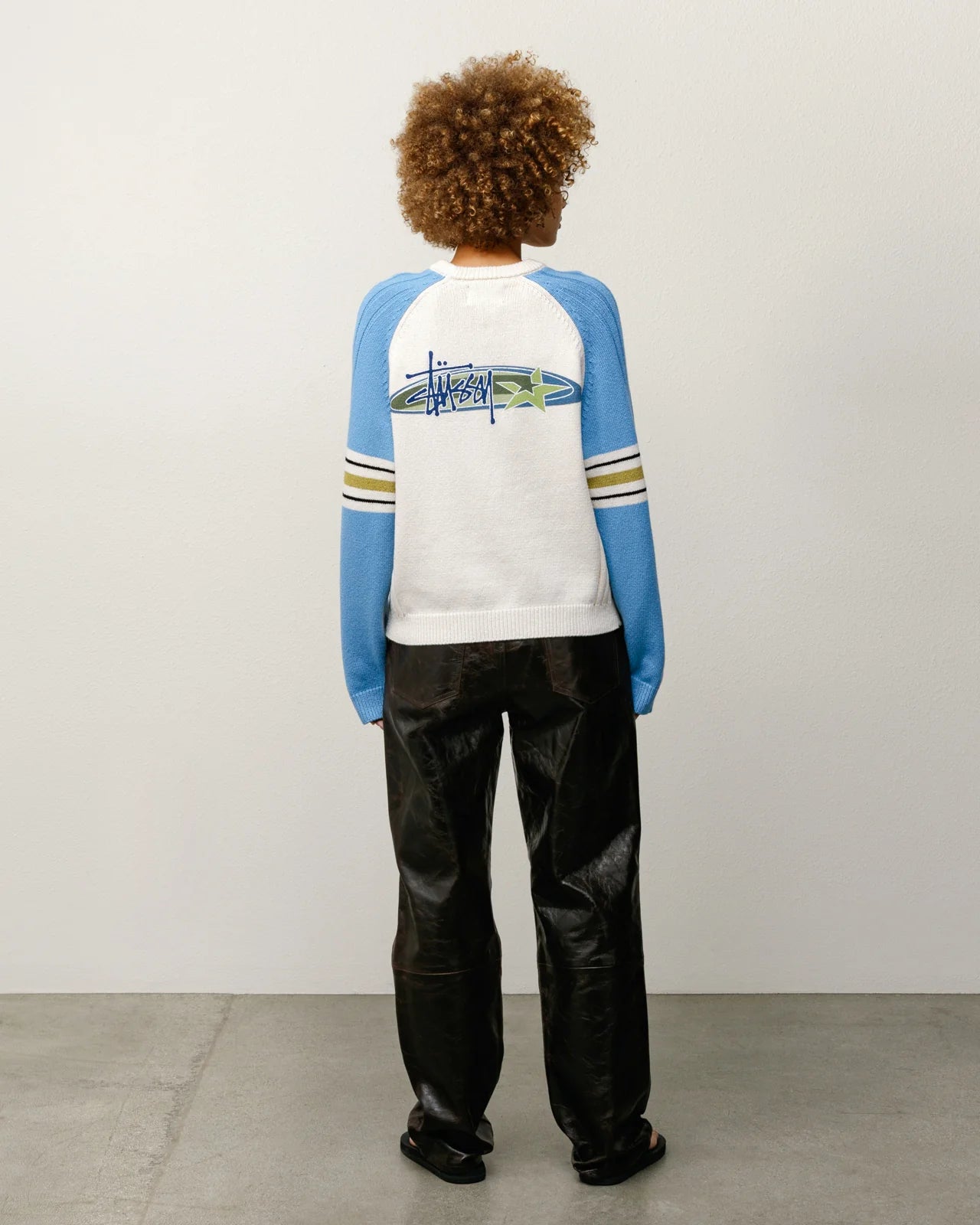 STRIPE RAGLAN CREW