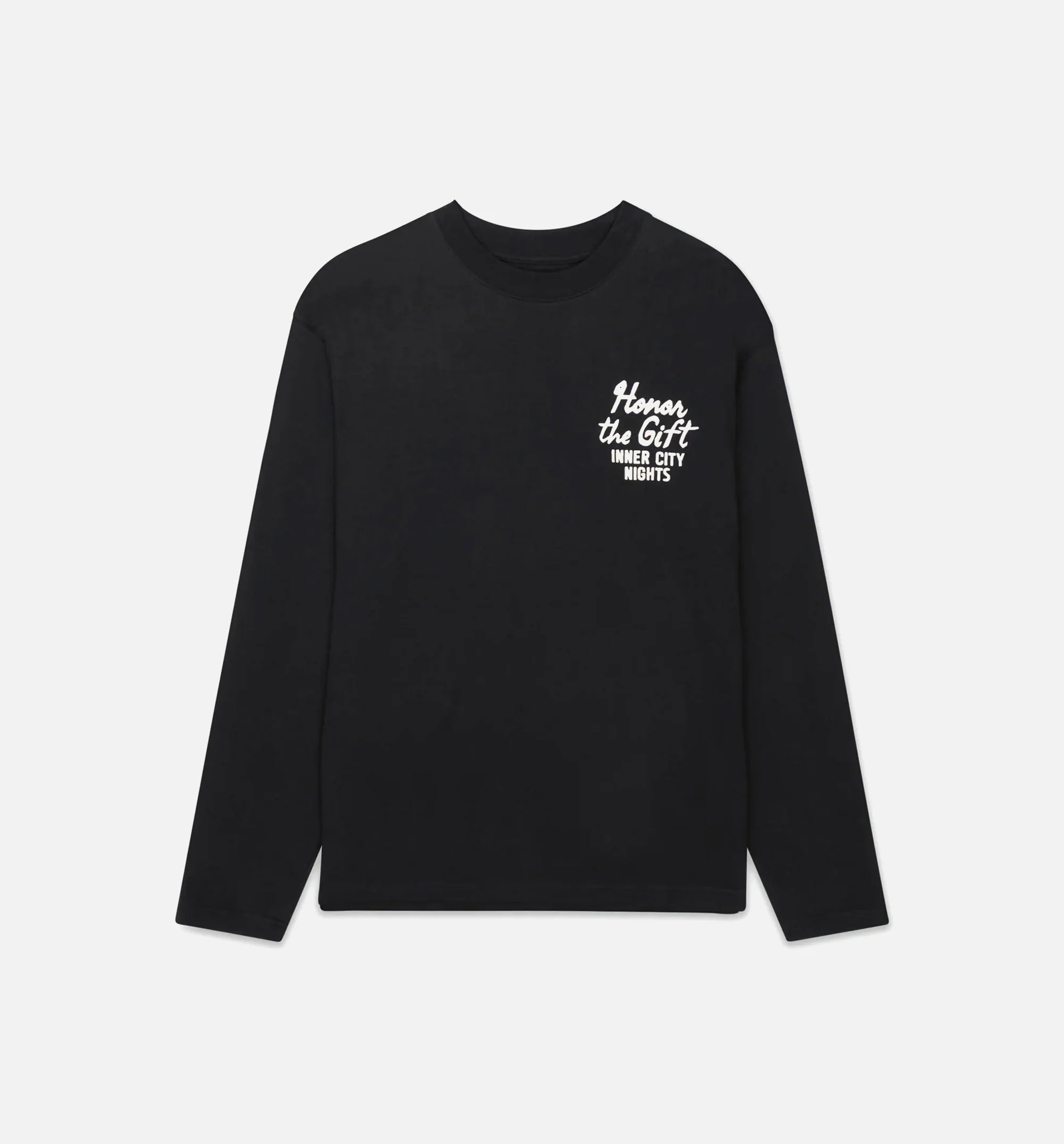 Late Night Dining Mens Long Sleeve Shirt Black