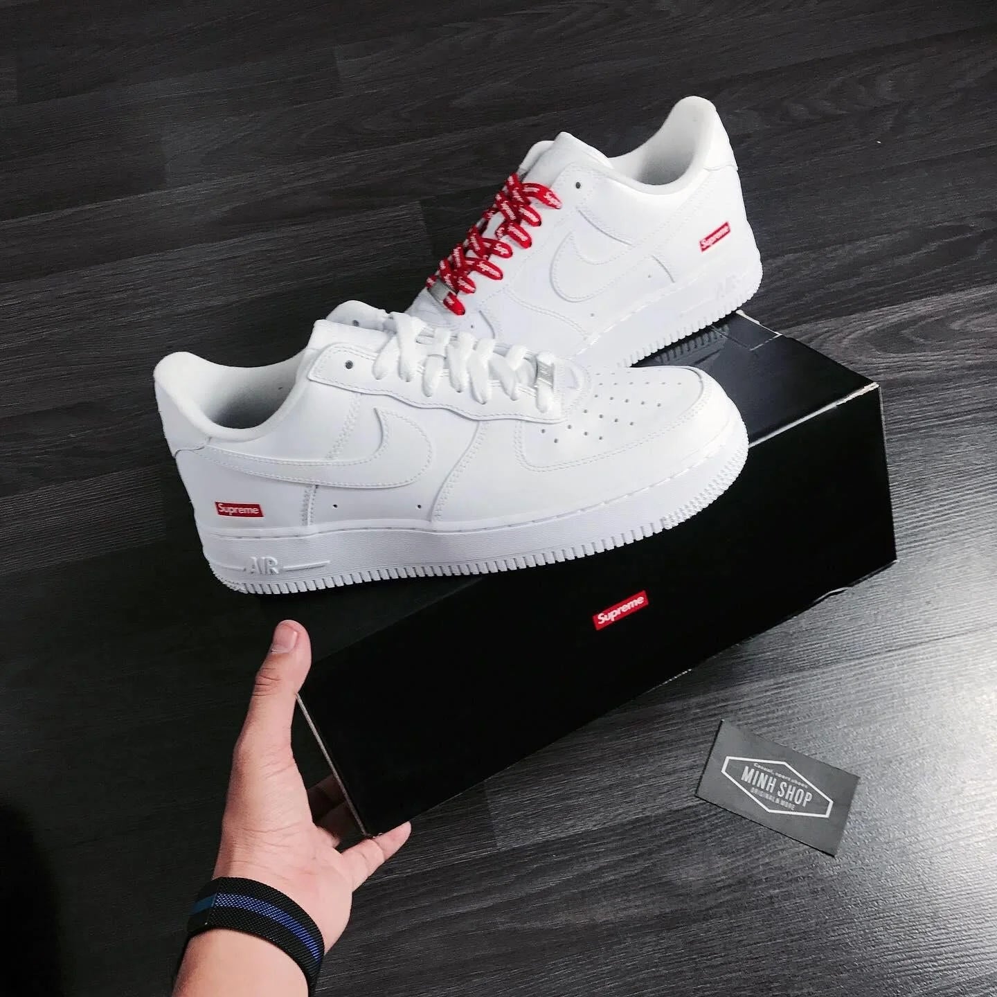 Nike Air Force 1x Supreme Low Box Logo White