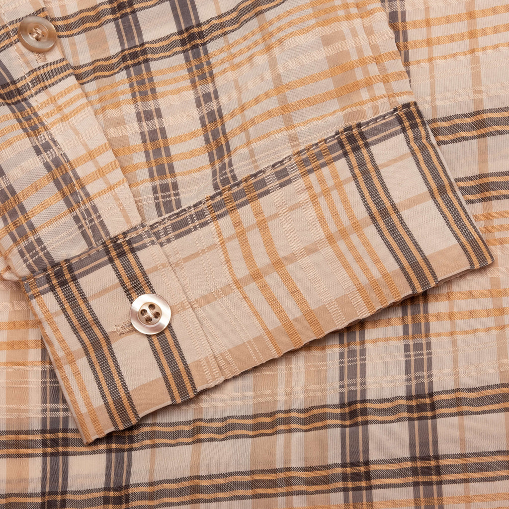 Sheer Flannel Shirt Brown Checker