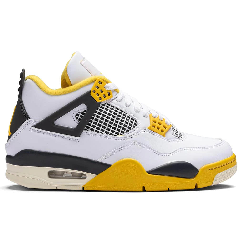 Womens Air Jordan 4 Retro White Coconut Milk Vivid Sulfur