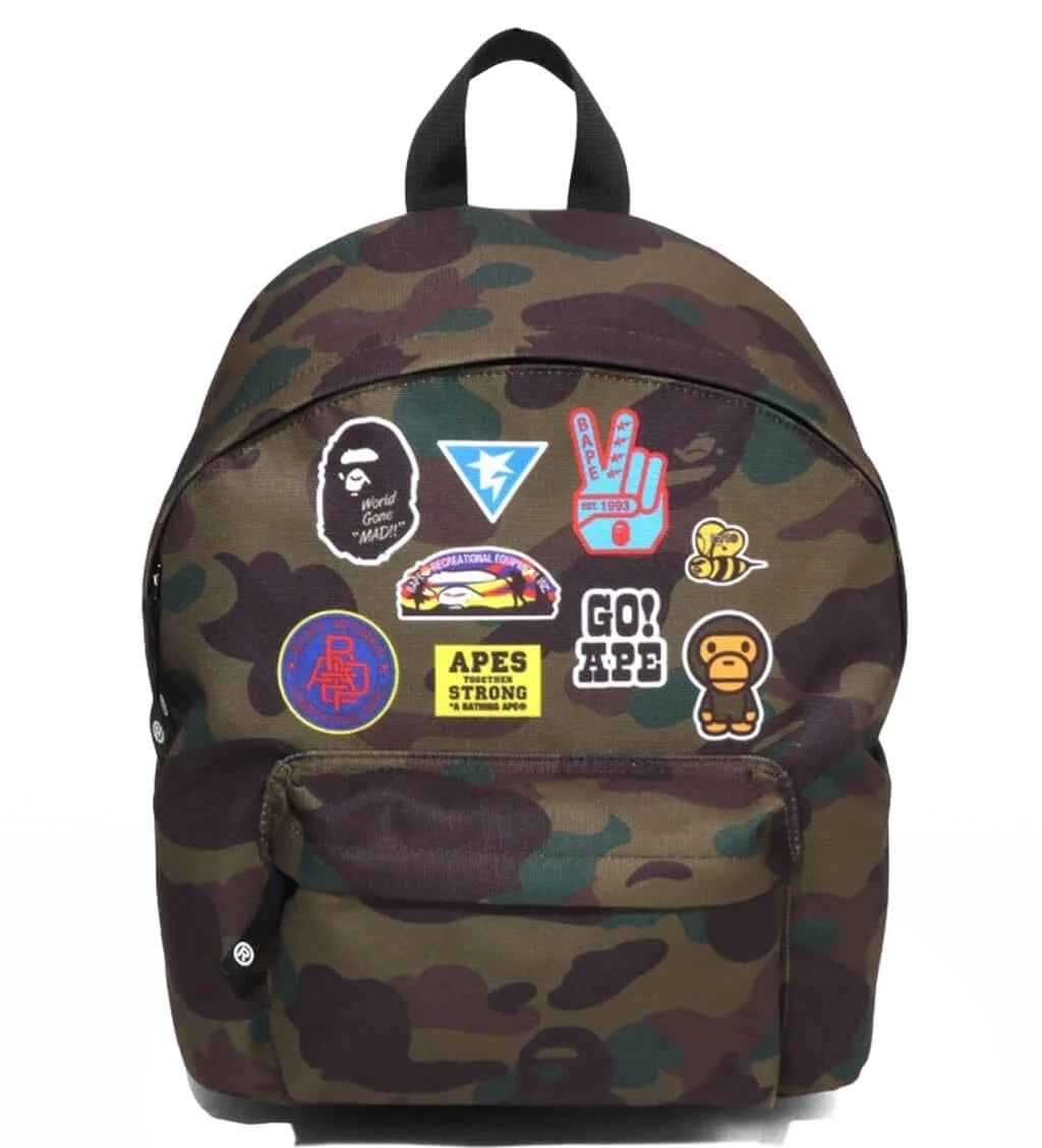 Kids 1ST Camo Patch Print Daypack Green