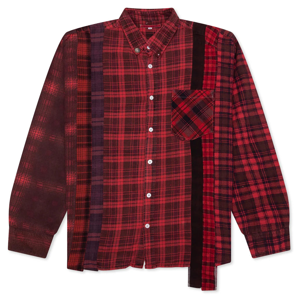 Over Dye 7 Cuts Shirt Red