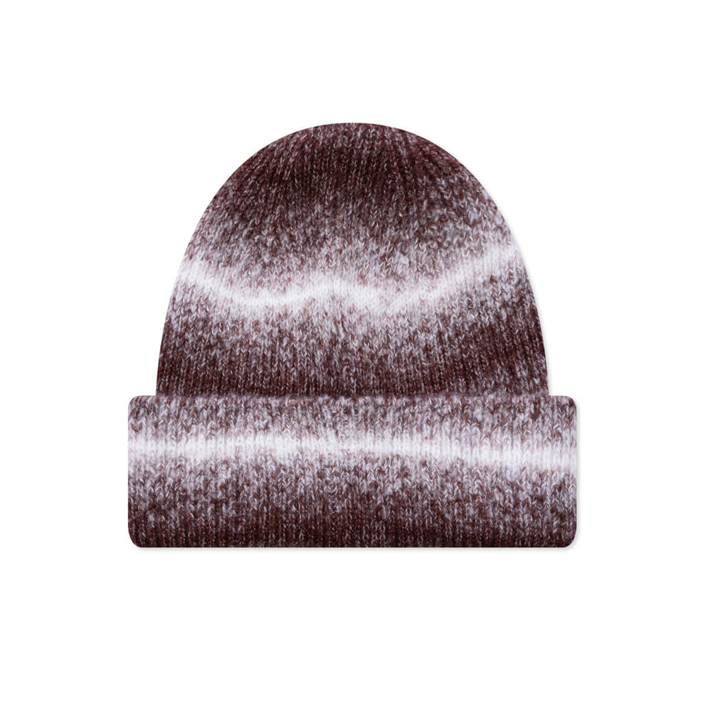 Cuff Basic Striped Beanie Brown