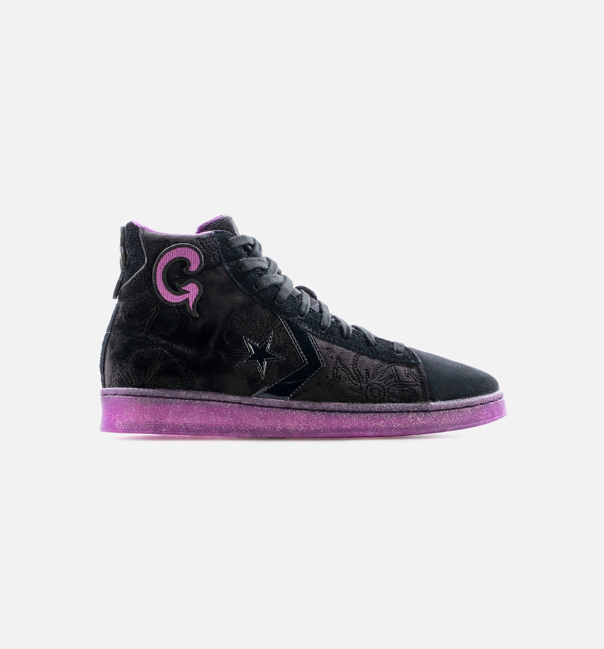 Joe Freshgoods X Pro Leather Hi Top Mens Lifestyle Shoe Black Purple