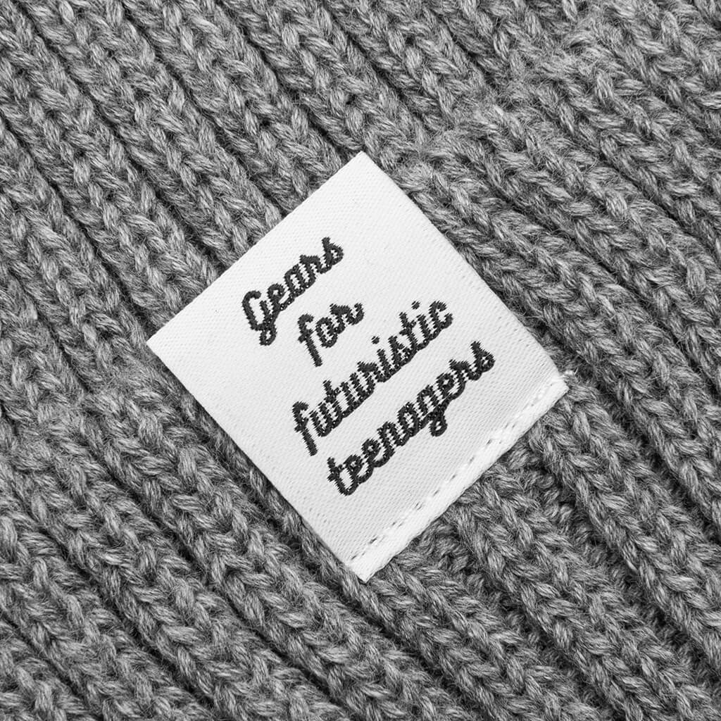 Cotton Rib Beanie Grey