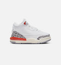 Air Jordan 3 Retro Georgia Peach Infant Toddler Lifestyle Shoe White Cosmic Clay Sail Cement Grey