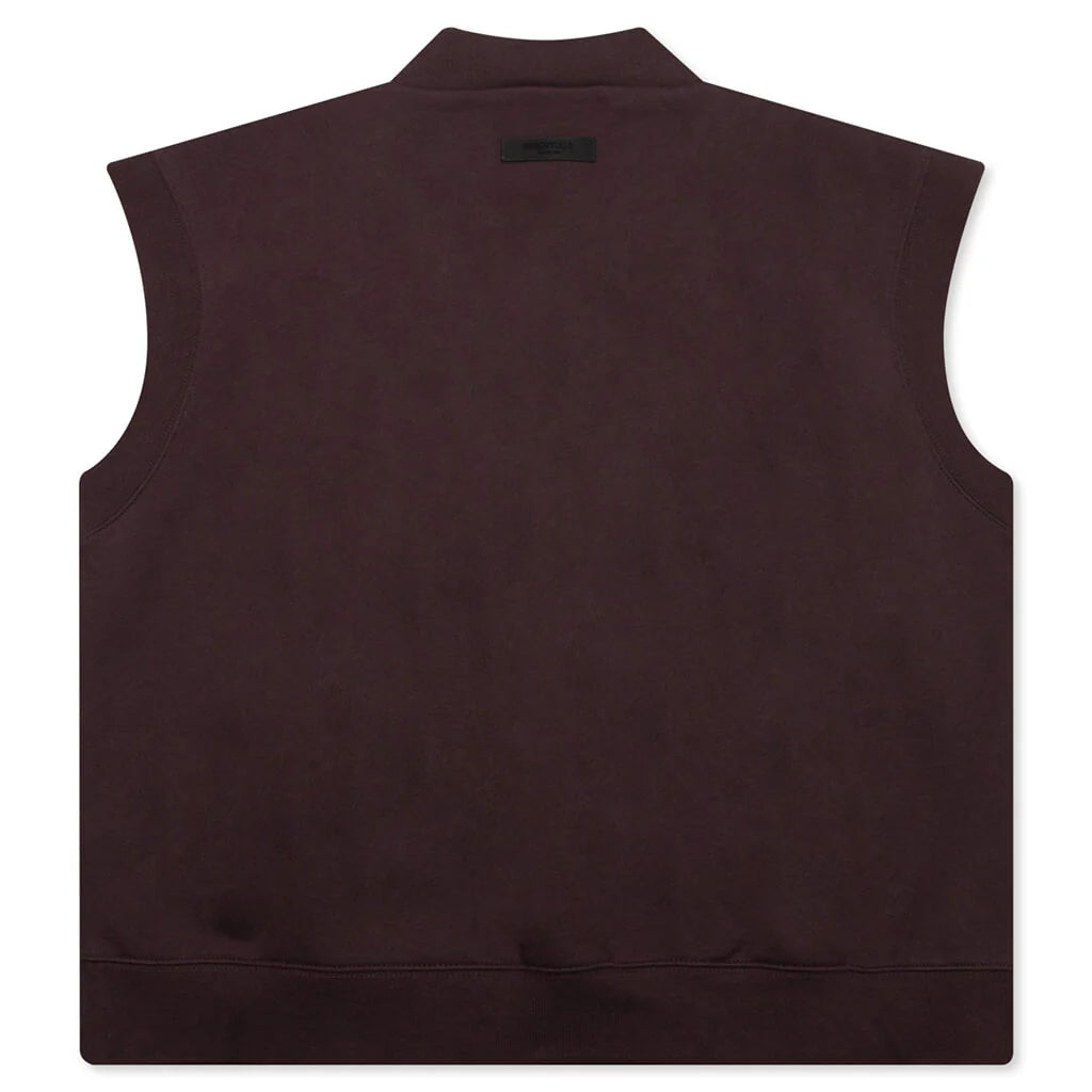 Womens V Neck Vest Plum