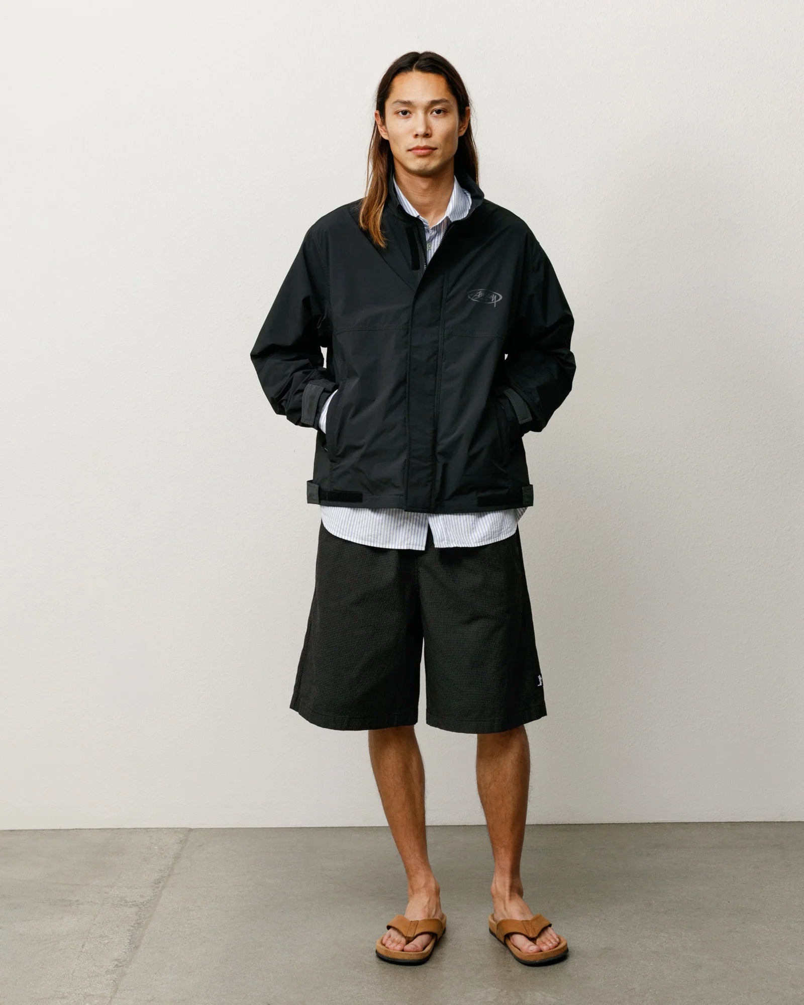 BAGGY SEERSUCKER BEACH SHORT