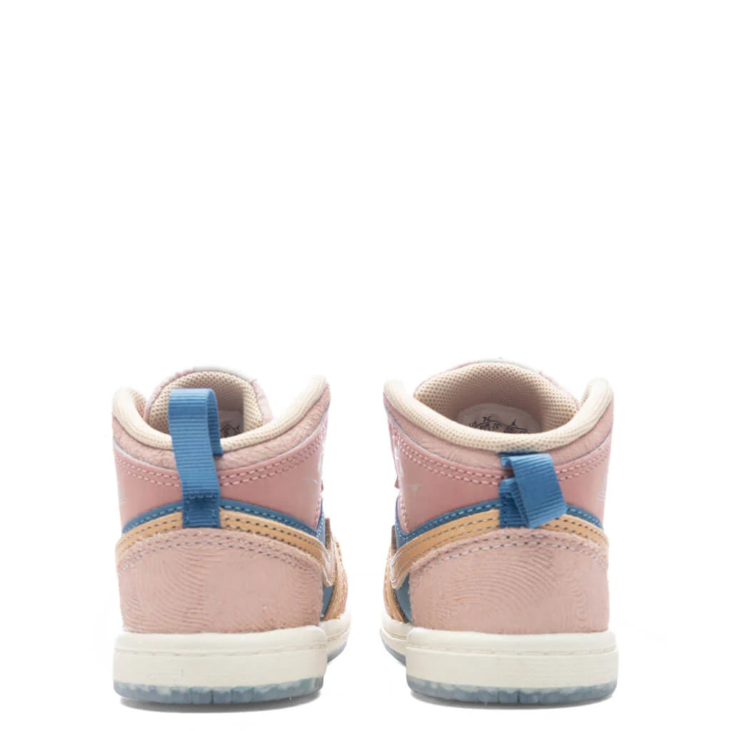 Jordan 1 Mid SS TD Zen Aegean Storm Hemp Pink Oxford