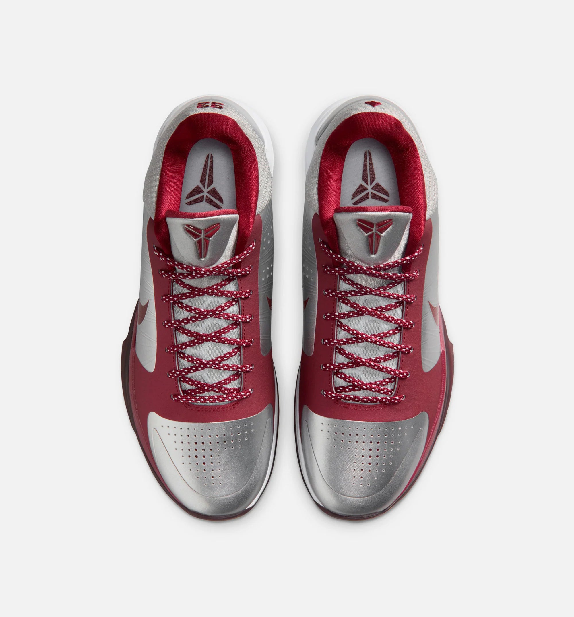 Kobe 5 Protro Lower Merion Mens Lifestyle Shoe Metallic Silver Team Red White