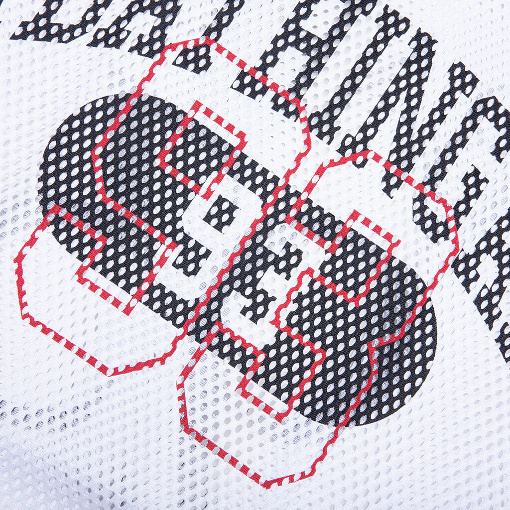 Line Camo Multi Logo Relaxed Fit Football Jersey White
