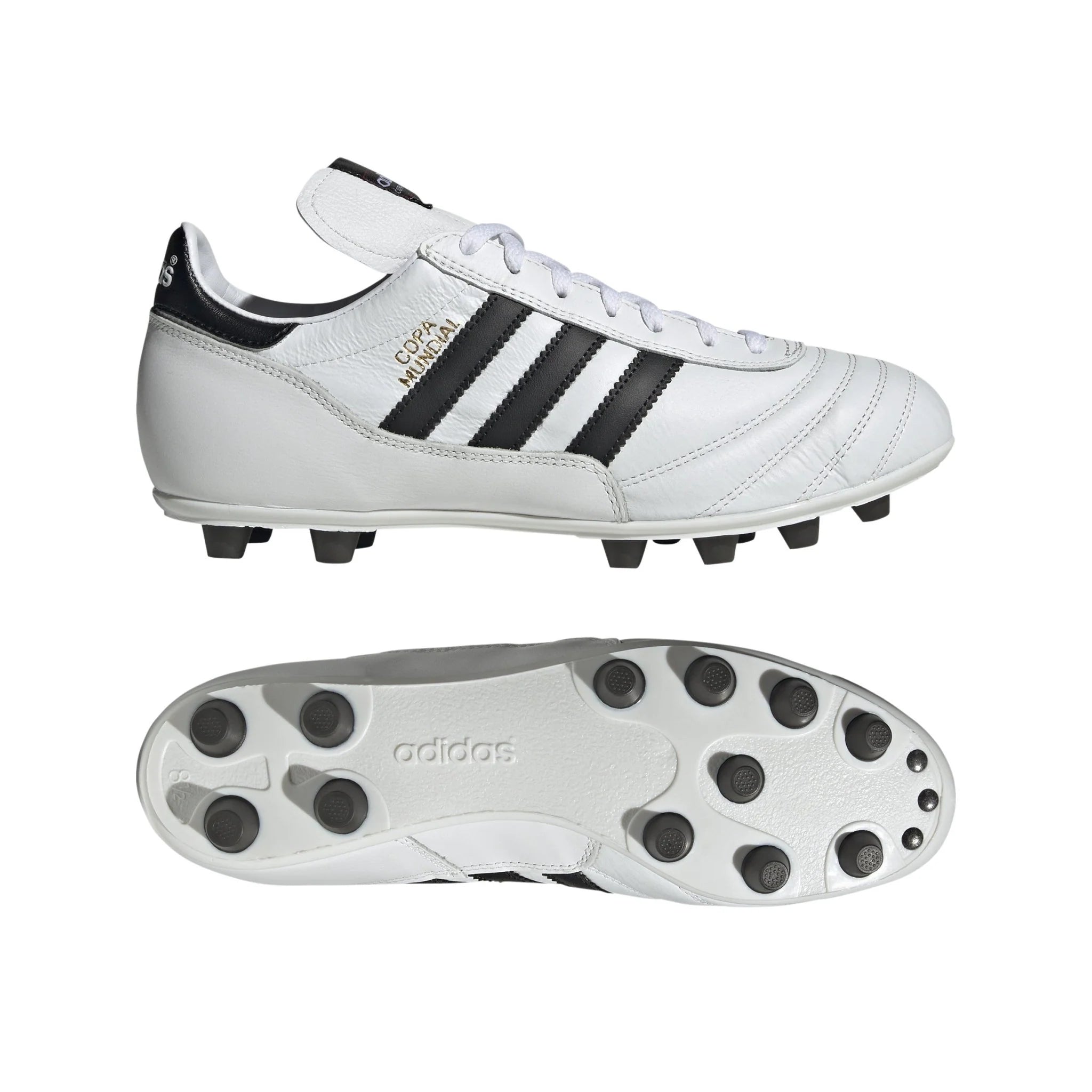 adidas Copa Mundial FG Firm Ground Soccer Cleats White Black Gold