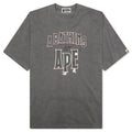 Crack Print Pattern Logo Relaxed Fit Tee Black