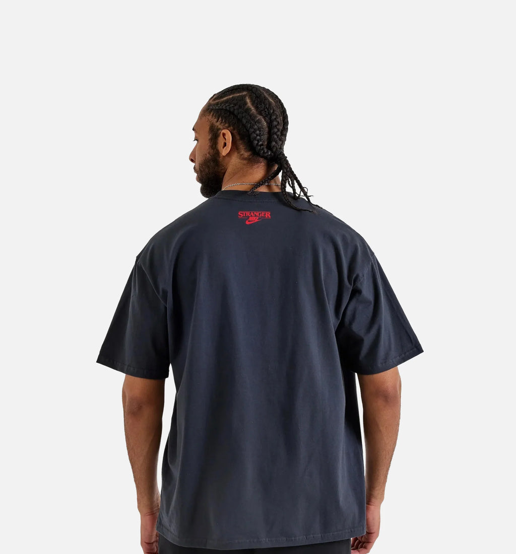 Stranger Things Max90 Mens Short Sleeve Shirt Off Noir University Red