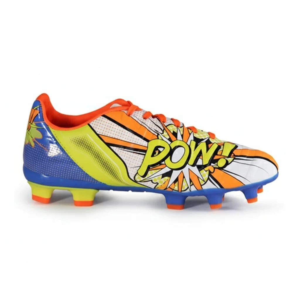 PUMA EvoPOWER 32 Pop FG Jr Firm Ground Youth Soccer Cleats White Orange Blue