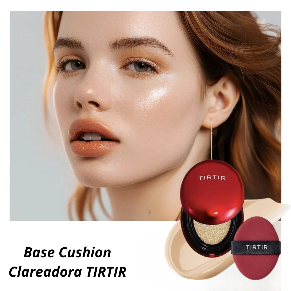Base Cushion Clareadora TIRTIR Protetor Solar e Maquiagem Longa Duração Original