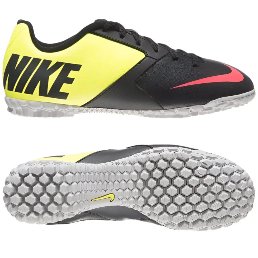 Nike JR Bomba II TF Turf Soccer Cleats Black Hyper Punch Volt