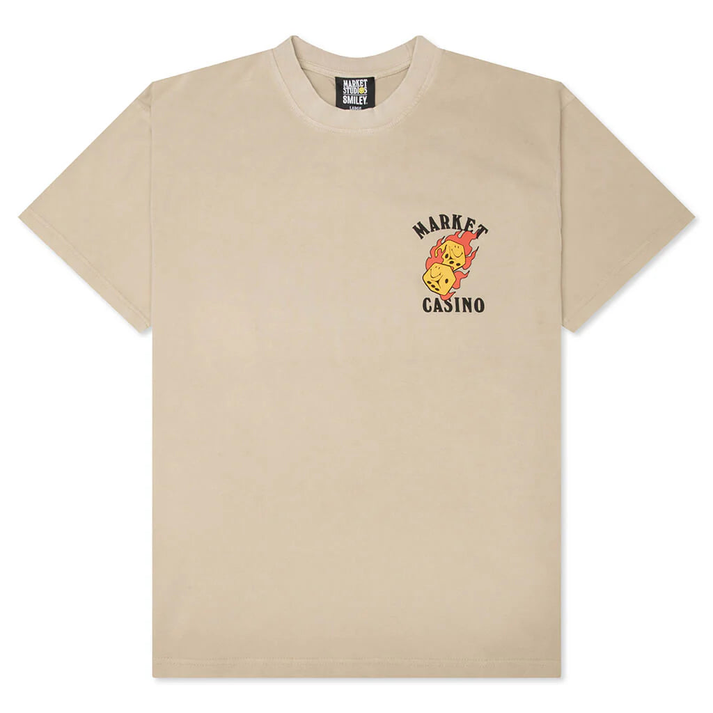 Flaming Dice T Shirt French Oak