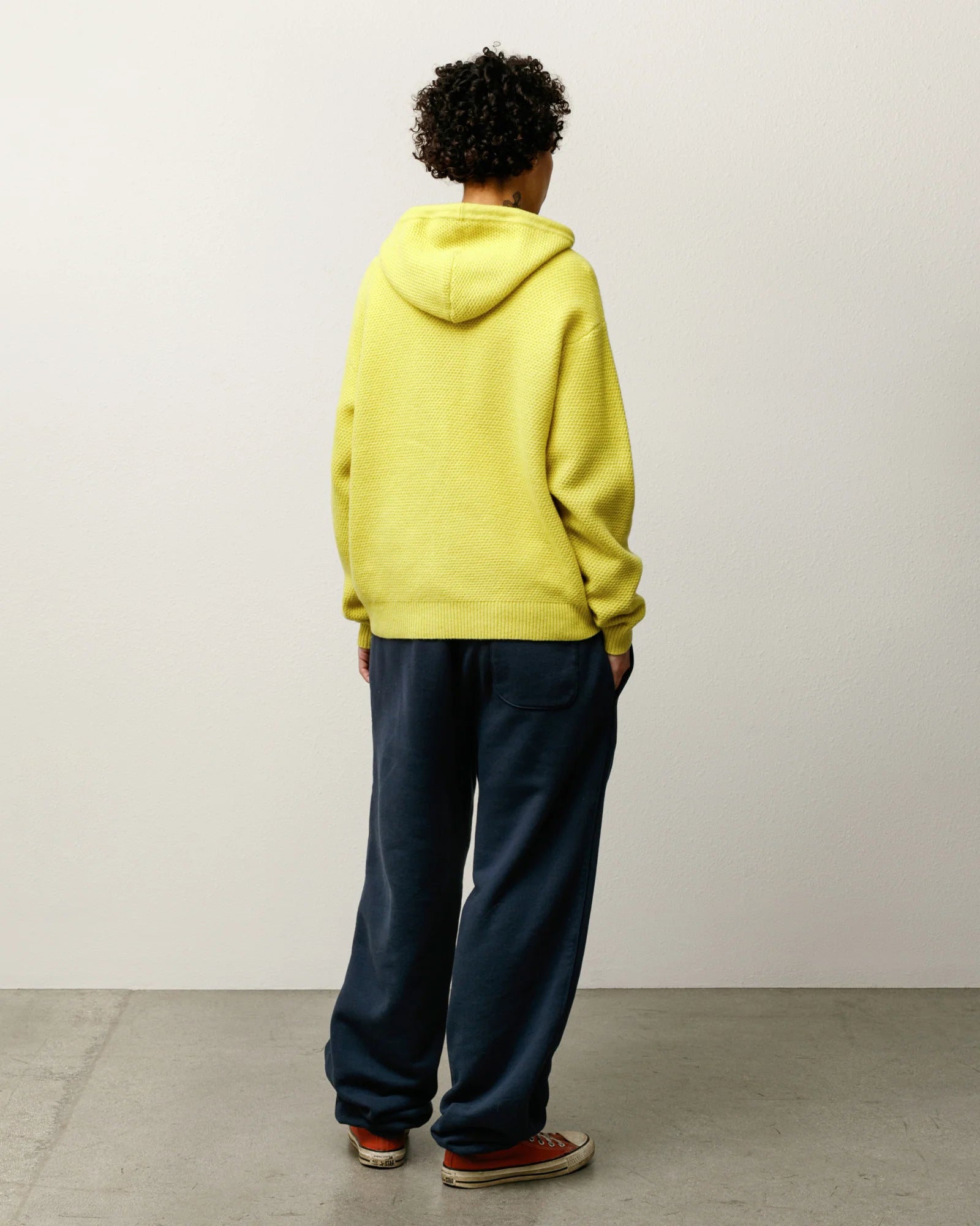TEXTURED ZIP HOODED SWEATER