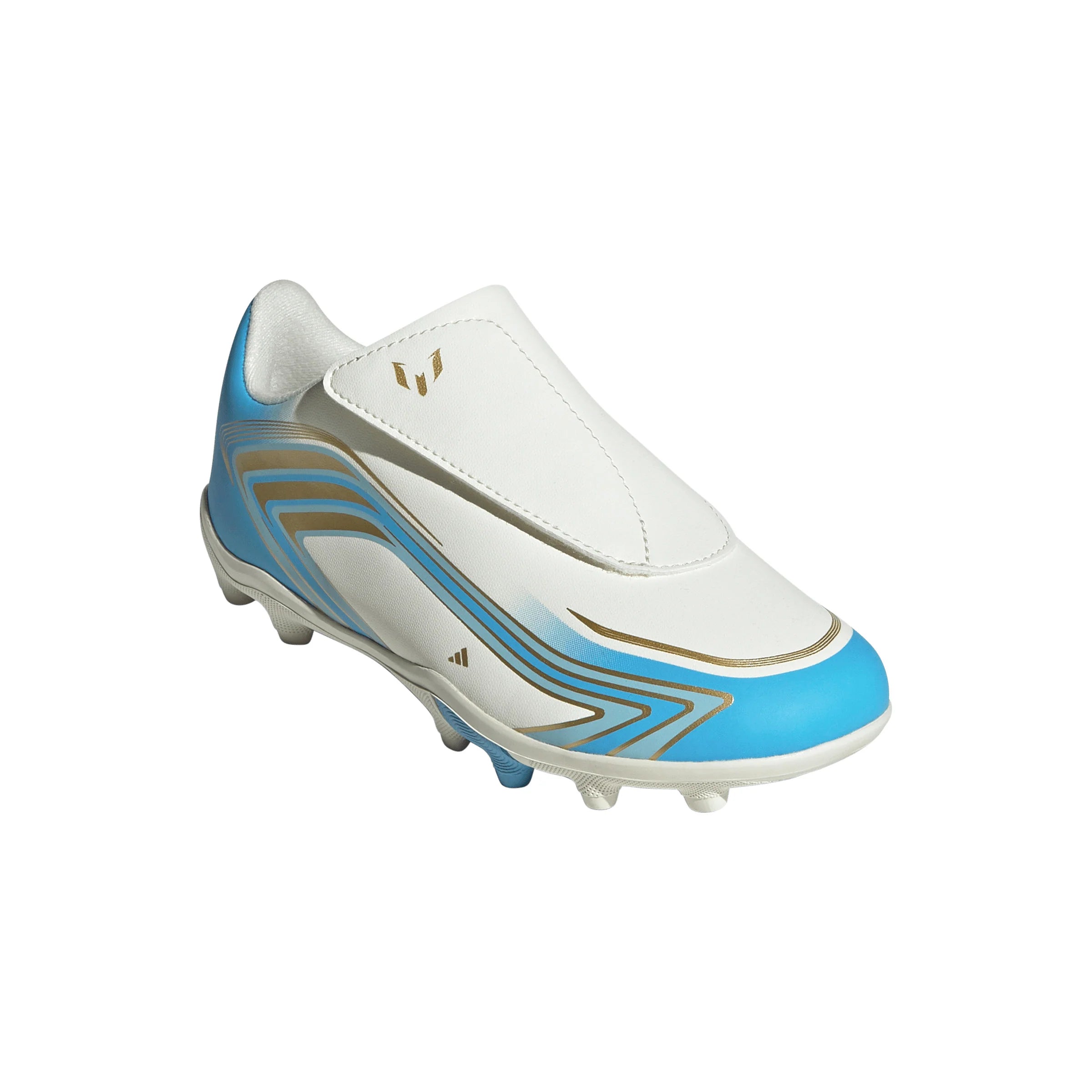 adidas F50 Messi Club Velcro Firm Ground Multi Ground Youth Soccer Cleats Ivory
