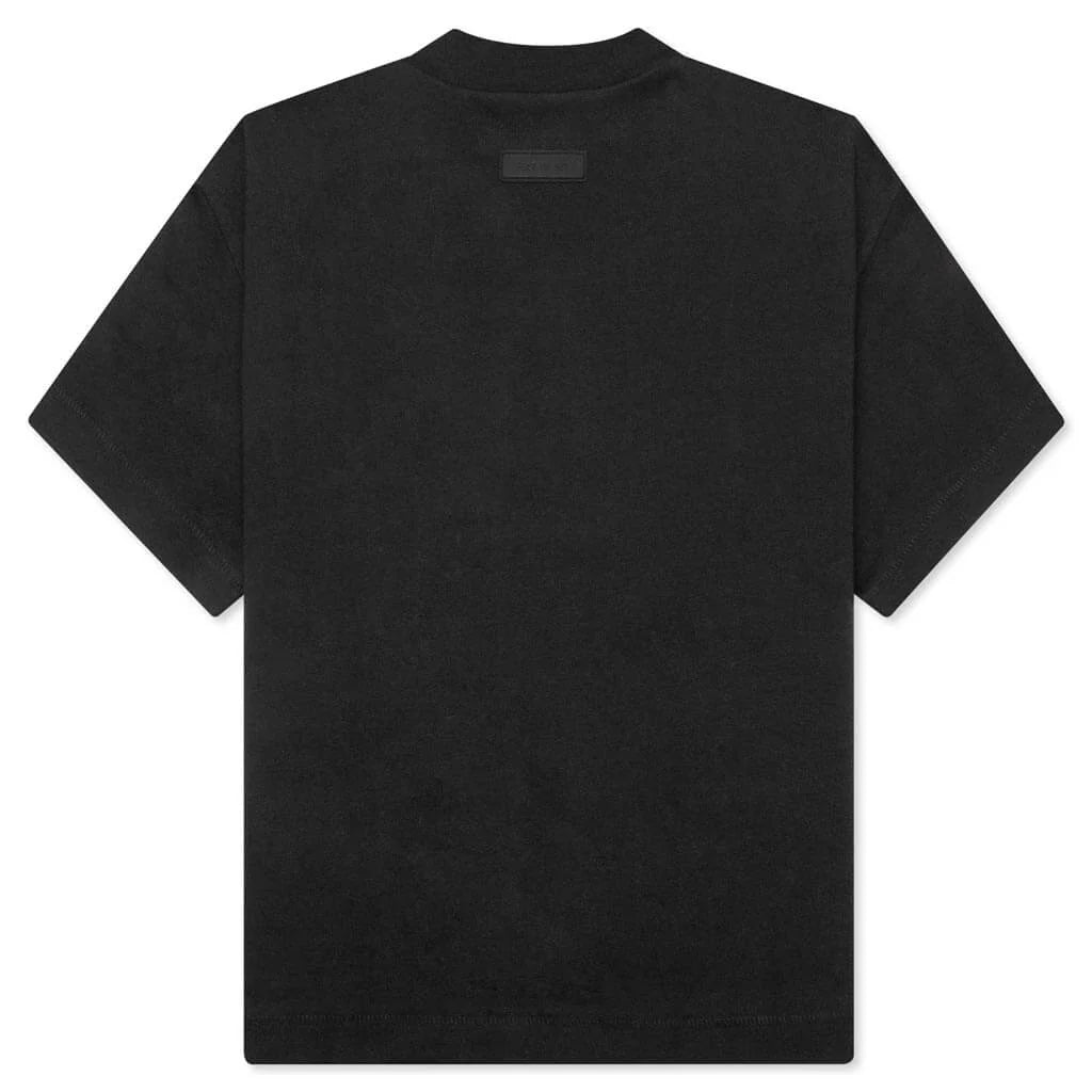 Kids Heavy Jersey Crewneck T Shirt Jet Black