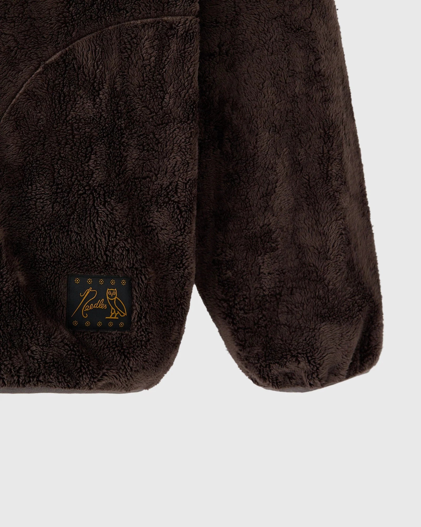NEEDLES Sherpa Half Zip Mockneck Brown