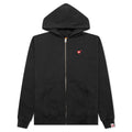 Zip Up Hoodie Black