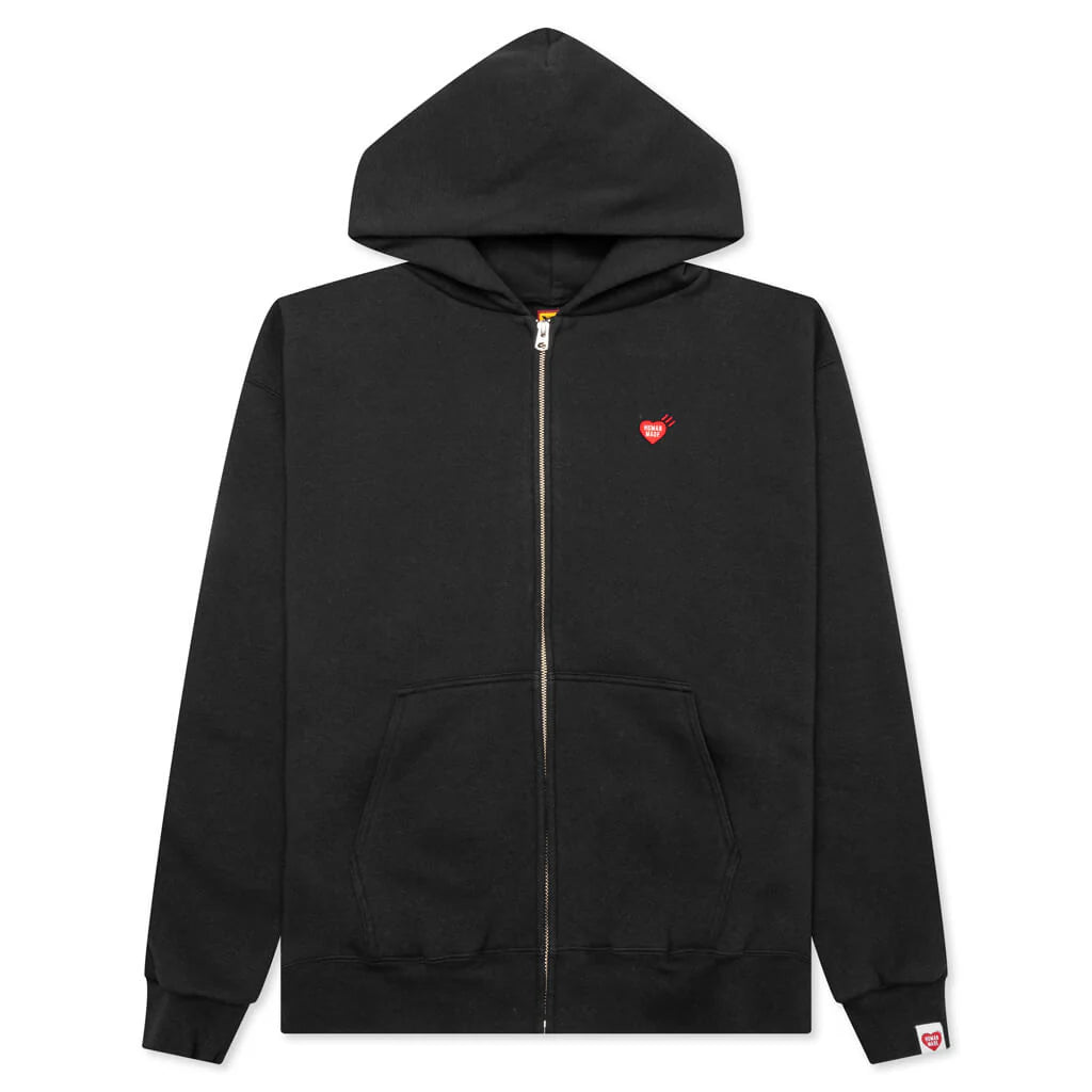 Zip Up Hoodie Black