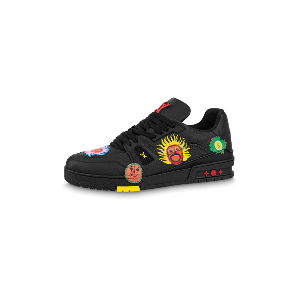 Louis Vuitton LV Trainer Sneaker x Yayoi Kusama Black Print