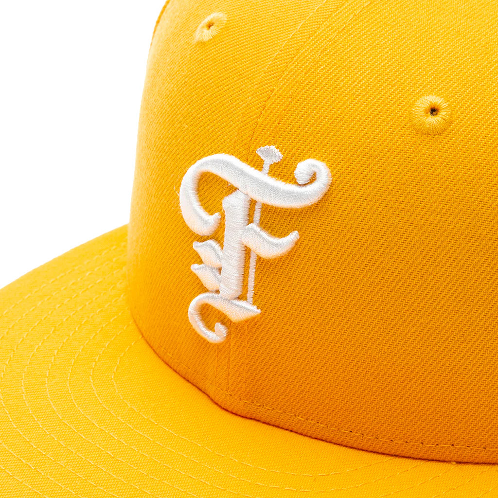 Feature x New Era Old English Fitted Hat Gold Off White