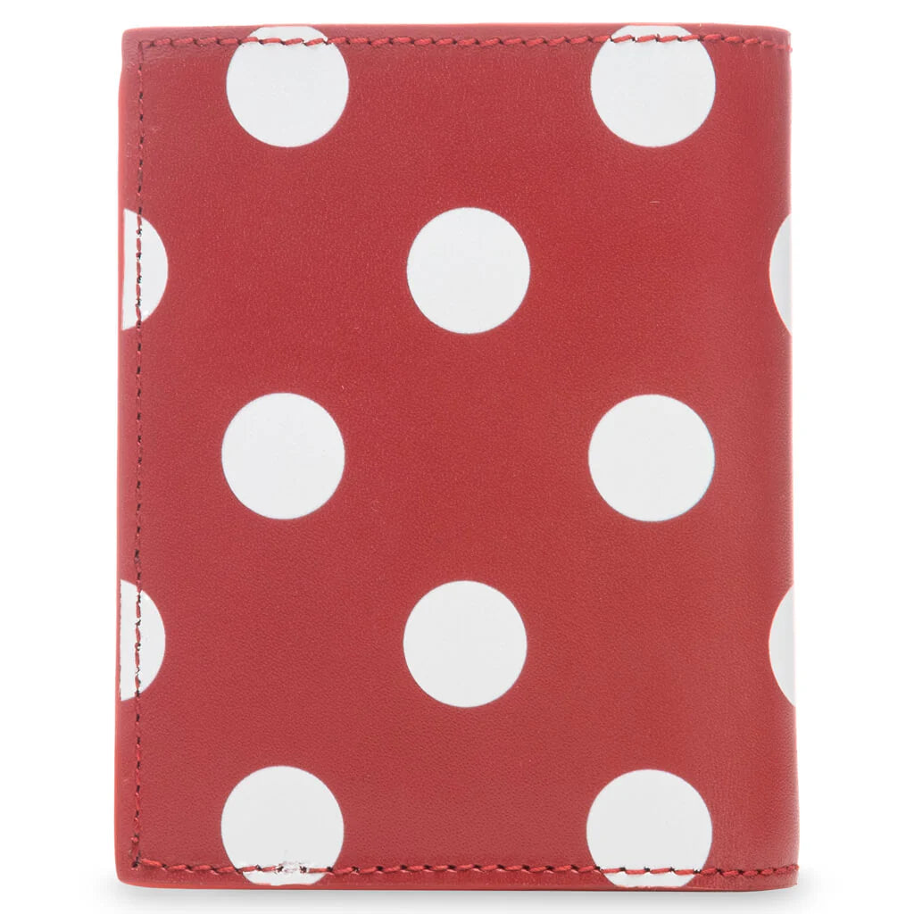 Comme des Garcons Polka Dots Wallet Red