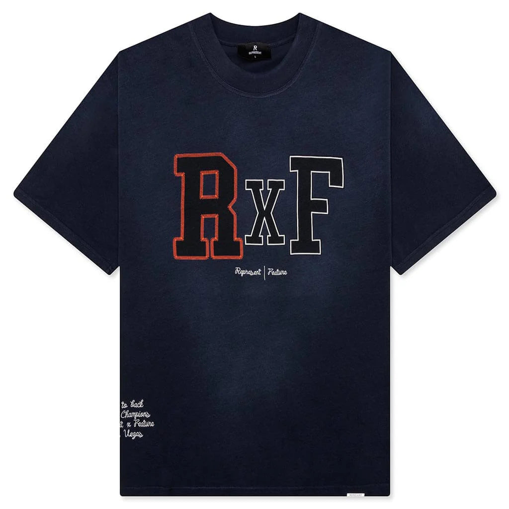 Feature x Represent Champions T Shirt Midnight Navy