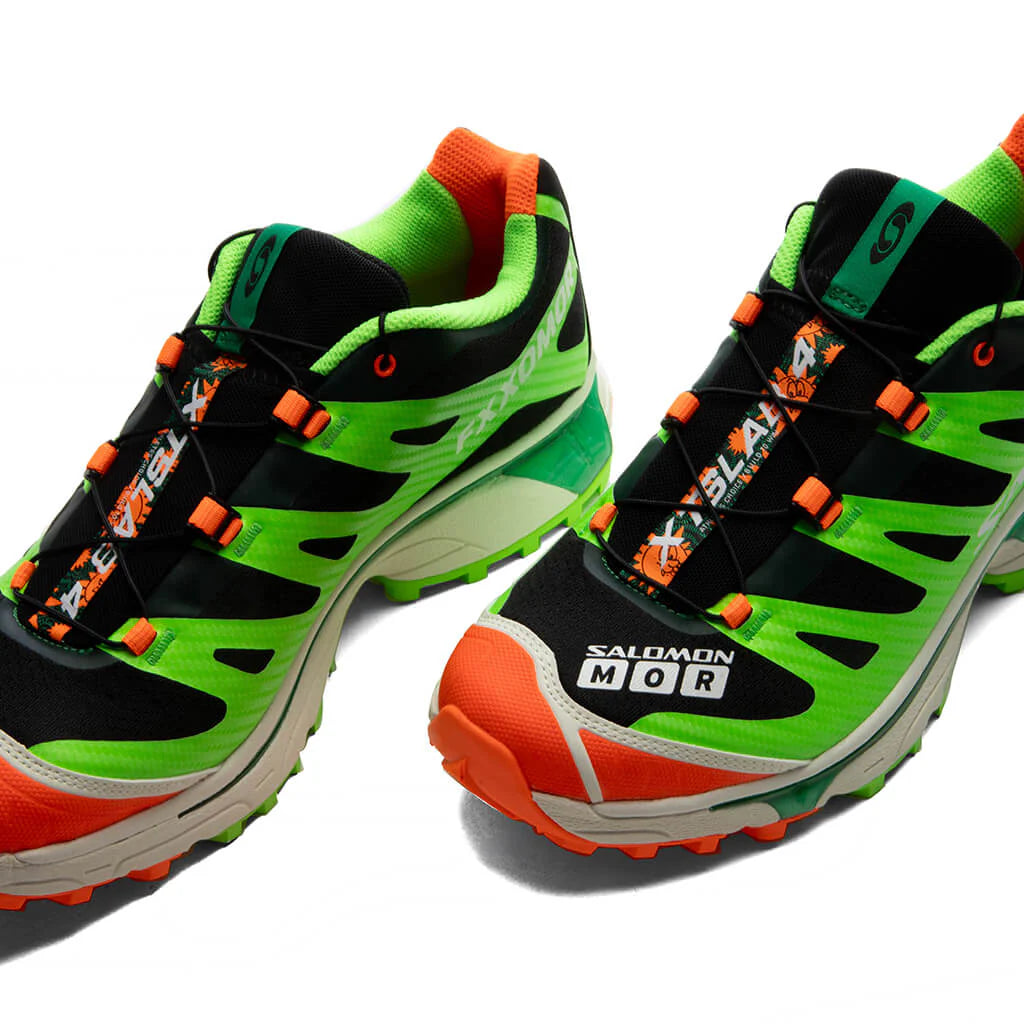Salomon x Feid XT 4 OG Ferxxocalipsis Black Green Gecko Shocking Orange