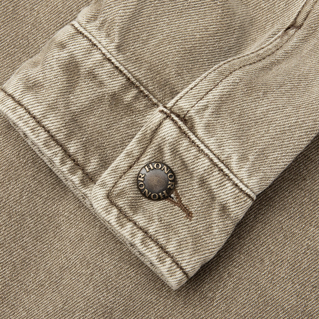 Washed Twill Trucker Taupe