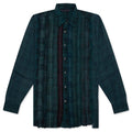 Ribbon Wide Over Dye Flannel Shirt Dark Green